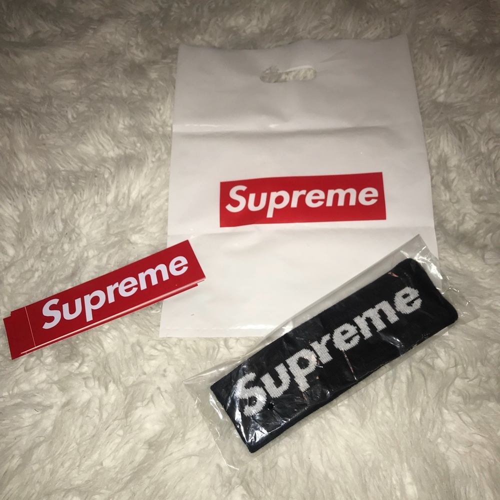 SUPREME HEADBAND BLACK 